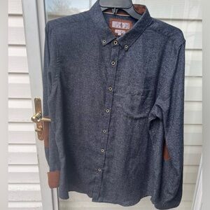 Truly by Craft + Flow Long Sleeve Button Up Shirt Slim Fit Blue Size XLarge